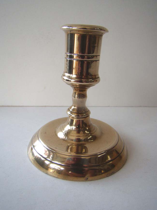 A rare late 17th century bell metal Lantern candlestick circa 1690